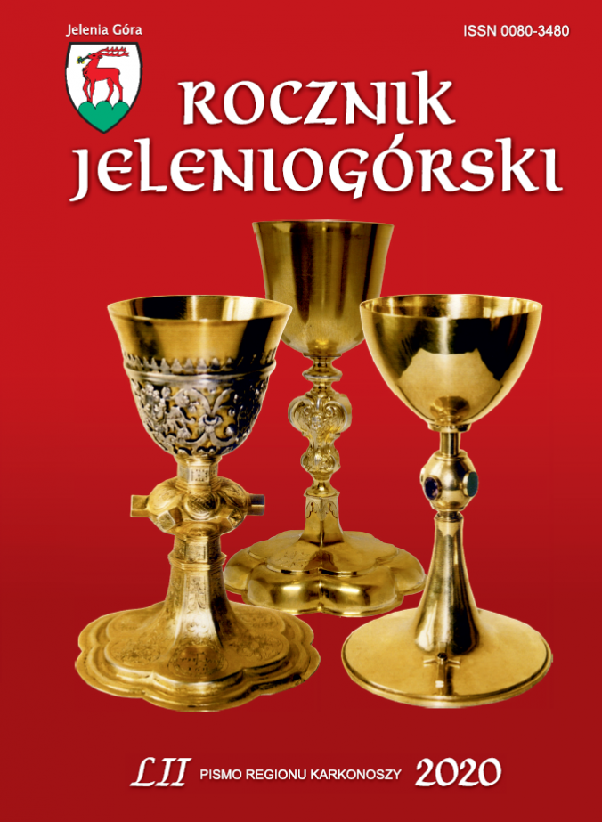 Na okładce kielichy z kościoła pw. św. Jana Chrzciciela w Cieplicach.